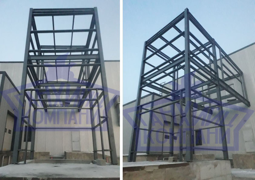 Precom LLC’s elevator frame steel structure in 2021